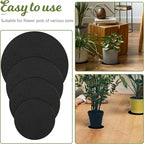 Plant Saucers for Indoors, 4 Pcs Round Fabric Plant Mat 4/6/8/10 Inch Plant Pot Saucers Felt Plant Water Catchers Tray Absorbent Plant Saucers for Indoor House Plants, Outdoor Pots, DIY Craft Supplies