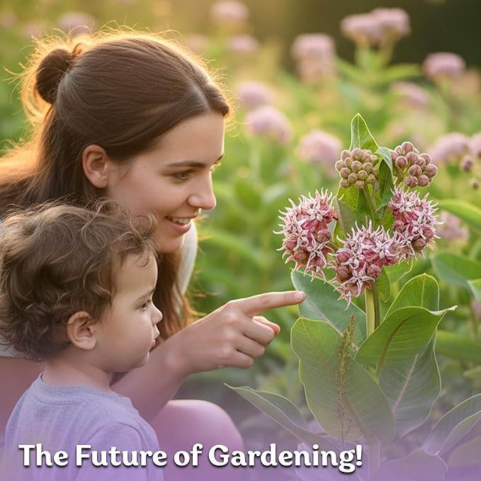 KVITER 150 Showy Milkweed Seeds (Asclepias Speciosa) - Greek Milkweed, Perennial Wildflower, Pink-Purple Blooms, Butterfly Magnet - Flower Seeds in Seed Packets for Outdoor Gardens and Borders