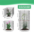 Eunika 8 Pack Round Plant Protector from Animals,24 Pcs 12" x 12" Metal Mesh to Keep Animals Out Wire Plant Protectors for Rabbits Chicken Duck Barricades for Garden Vegetable Flowers Protection