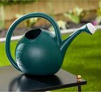 2-Gallon Premium Plastic Rosette Watering Can - The HC Companies 11"x21"x13.75" in Evergreen Color