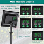 Biling Solar Drip Irrigation System, 3W Drip Irrigation Kit Digital Programmable Smart Watering for 15 Potted Plants Outdoor Indoor Garden