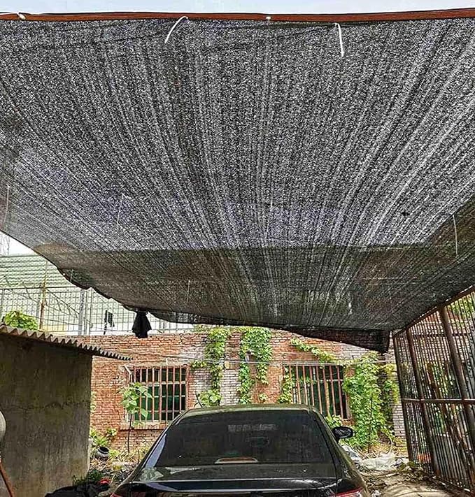 Outdoor Shade Netting Black 2×3m 3×3m 3×4m 4×5m 5×5m Mesh Breathable Shade Cloth Sunscreen Heat-Insulating Shade for Shade Mesh Tarp, Pergola, Privacy Netting,black-3x6m