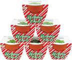 BUZZY Seeds Holiday Candy Cane Mini Terracotta Grow Pots, 6-Pack Peppermint Seeds, Indoor Plant Starter Kit, Stocking Stuffers, Party Favors
