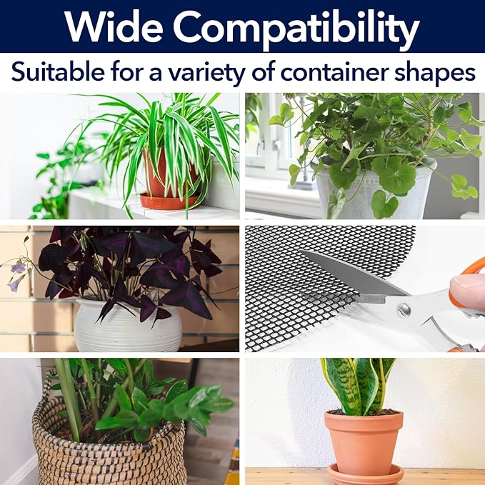 8PCS 15.7 Inch Plant Pot Grids and 8PCS 11.8 Inch Plant Pot Grids Includes 48 Ground Stakes, Plant Pot Soil Cover Protectors from Animals