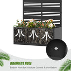 Casaphoria Metal Raised Garden Bed with Trellis, 59"x30"x12" Planter Box for Climbing Plants, Vegetables & Vines, Features Drainage Holes and Privacy Screen, Black-Harold