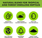 Zilla Pet Reptile Terrarium Substrate Bedding, Jungle Mix, for Frogs, Rainforest Geckos, Toads and Snakes, 8 Quart