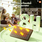 addlon 33(27+6) FT Solar String Lights Waterproof,Patio Light Solar Powered with Remote& USB Port 9+1 LED Shatterproof Bulbs 3 Lighting Modes Outdoor for Camping Backyard Garden