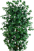 Nearly Natural 8ft Triple Trunk Artificial Ficus Tree with Natural Wood Trunks, Fake Tree for Indoor Home Décor, Faux Ficus Tree with Black Nursery Pot
