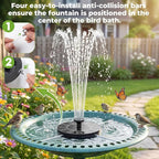 AISITIN Solar Fountain, Solar Bird Bath Fountains Pump with 6 Nozzles, 2026 Upgraded Free Standing Floating Solar Powered Water Fountain Pump for Bird Bath, Garden, Pond, Pool and Outdoor