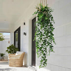 2 Pcs Faux Eucalyptus Vine Ivy Vine Artificial Hanging Plant Faux Plant Fake Potted Greenery for Wall Living Room Home Shelf Office Bathroom Outdoor Indoor Decor (Type 2)