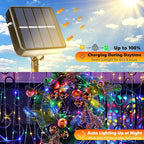 Joomer Solar Fairy Lights, 2-Pack Total 80FT 240LED Solar String Lights Outdoor Waterproof 8 Lighting Modes for Fence Party Garden Patio Yard Home Holiday Tree Outdoor Decoration (Multicolor)