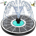 Solar Fountain Cyan Flower, Upgrade 3.5W Solar Bird Bath Fountains, Solar Powered Water Fountain with 7 Nozzles, 4 Fixed Pipes for Hummingbirds, Bird Bath, Garden, Pool, and Pond