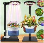 Large Plant Venus Fly Trap Terrarium Kit with Grow Light Timer&Metal Stand, African Violet Pots Self Watering Planter for Herbs,Carnivorous Plants,Gardening for Mom Garden Lover