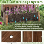 Giantex 2 Pcs Raised Garden Bed with Legs and Trellis, 2-Tier Standing Planter Box with Drain Holes, Outdoor Elevated Garden Trellis for Vine Climbing, Flower Vegetable Fruit Herb Growing