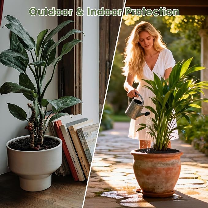 EEEKit 6 PCS Plant Pot Grids, 11.8 Inch, 15.7 Inch Indoor Potted Plant Protectors, Cuttable Plant Pot Soil Covers for Indoor and Outdoor Plants