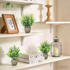 Der Rose 4 Pack Mini Artificial Plants Indoor in Pots Mixed Fake Plants Greenery Set for Bathroom Decor Shelf Counter Styling Office Desk Farmhouse Room Decor
