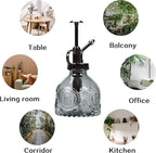 TOMEX Glass Plant Mister Spray Bottle 200ML Vintage Style Plant Spritzer Small Sprayer Mister Succulent Watering Bottle with Top Pump Watering Can for Indoor Outdoor House Plants,Flowers (Grey)
