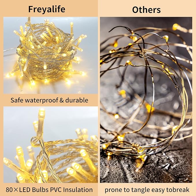 Artificial Vines with LED Fairy Lights, 33ft Green Silk Ivy Garland, 8 Light Modes, Remote Control, Indoor Decor for Bedroom, Living Room, Wedding, Party