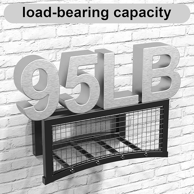 Garden Hose Holder Wall Mount, Heavy Duty Metal Water Hose Rack for Outside, Holds Up to 150FT, Storage Organizer, Easy Install, Black