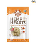 Manitoba Harvest Hemp Hearts, Shelled Hemp Seeds - 2.1oz, Pack of 12-10g Plant Protein & 12g Omega 3 & 6 per 30g serving - Easy to Digest with 9 Amino Acids - Gluten Free, Non-GMO Project Verified