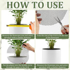 6 Pcs 11.8 Inch Plant Pot Grids，Cut-able Plant Pot Soil Protective Covers from Animals,Used to prevent animals or babies from digging up the soil in flowerpots.Suitable for Indoor and Outdoor Plants.