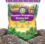 DUSPRO Recycle 4QRT Pre-Mixed House Plant Potting Mix 7in1 with Potting Soil Indoor Plants, Tropical Indoor Potting Soil with Pine Bark, Pumice, Coco Coir, Perlite, Worm Castings, Gypsum, Peat Moss