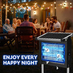 PhatroyYee Solar Bug Zapper Outdoor Indoor, 4000mAh Rechargeable Portable Fly Zapper, 4500V Electric Mosquito Killer with Panel Sensor & 10FT Extension Cord, Waterproof for Patio Camping Home Backyard