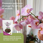 Professional Orchid Soil Mix Large 2.2 Quarts Ready to Use, Premium Potting Soil for Orchids Bromeliads Epiphytic Plants, Fast Draining Blend Lava Calcined Clay Pinebark Indoor Made in USA
