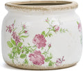 Dosayes Large Ceramic Pot for Planters, Ice Crack Glazed Flower Pot with Drainage Holes,5.91inch Vintage Planters for Indoor and Outdoor (Pink)