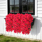 2 pcs Artificial Faux Bougainvillea Flowers Plants for Outdoor Outside Summer Decoration, Fake Silk UV Resistant Long Trailing Vines for Front Door Porch Planter Balcony