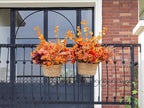 17 Bundles Artificial Fall Flowers for Outdoor Faux Fall Orchid Mums Flowers for Outside Garden Yard Window Thanksgiving Autumn Decor Fall Decorations for Home