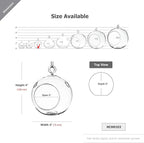 WGV Hanging Terrarium Globe, Width 3", Height 4", DIY Air Succulent Planter, Clear Glass Vase Orb with Flat Bottom, Candle Holder for Windowsill Outdoor Garden Decor, 3 Pieces Bulk