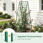 2 Pack Cucumber Trellis, 59" High Foldable A-Frame Garden Trellis for Raised Bed Garden Grow Support with Plant Support Clips Ties for Cucumber,Tomato, Climbing Plants and Flowers