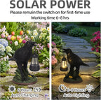 Rempry Solar Garden Crow Statue Decor, Gothic Crow Light for Yard Lawn Patio Outdoor, Unique Birthday Housewarming Halloween Gifts for Mom Family, Friend