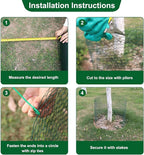 32.8Ft x 16In Plant Protectors from Animals, Wire Plant Protector Cage, Metal Chicken Wire Fence for Garden Plant Protection Guards from Rabbits Squirrel Deer, with Stakes, Zip Ties, Gloves & Pliers