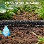 MIXC 80% Water Savings Drip Irrigation System Kit – 100ft 1/4" Soaker Hose & 10ft 1/2" Main Tubing with Connectors, Automatic Watering System for Large Vegetable Garden, Lawn, Raised Bed, Greenhouse