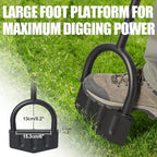 Edger Lawn Tool, 41.8” Manual Lawn Edger Tool with Ergonomic T-Grip & Wide Footplate, Metal Half Moon Grass Edgers for Garden Yard Landscaping Maintenance