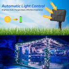 cshare Solar Fairy Lights Outdoor Waterproof,16.4ft 50LED Solar String Lights for Outside 8 Modes 2 Packs for Patio Backyard Garden Wedding Deorations Cool White