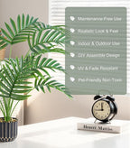 28" Artificial Areca Palm Plant Tall Fake Faux Plants Indoor Outdoor Tree for Living Room Home House Decoration