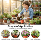 100 Pack 4 Inch Plastic Nursery Pots, Seed Starter Pots with Drainage Holes, Small Plant Containers for Seedlings, Seed Starting Flower Pots with 100 Plant Labels