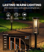 NEWMESSI 12 Pack Solar Pathway Lights Outdoor IP65 Waterproof Super Brightness Solar Powered Landscape Path Lights for Outside Walkway Driveway Garden