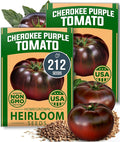 HOME GROWN Cherokee Purple Tomato Seeds 212+ Heirloom Non-GMO Seeds for Planting, High Germination, Indeterminate Beefsteak, Rich Smoky Flavor, Slicing Tomato for Garden (Solanum lycopersicum)