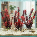 Artificial Plants – Tall Realistic Fish Tank Plants Decor with Stable Base, Safe Soft Leaves for Betta, Guppy, Shrimp & Tropical Fish, Natural Aquascape Decoration for Aquarium (3Pack-Red plants)