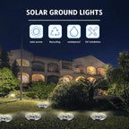 OULONGER 4.6inch Solar Lights Outdoor Waterproof,12Pack Solar Lights for Outside,Solar Garden Lights Landscape Lighting for Patio Pathway Lawn Yard Deck Driveway Walkway(White Light)