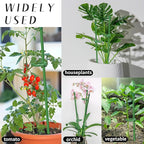 40 Pcs Plant Support Stakes, Indoor Plant Stakes Adjustable Length, Garden Sticks for Indoor Outdoor Plants, Plant Poles with with Rings Clip for Potted Plants Tomato Monstera Orchid