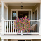 Artificial Hanging Flowers for Outdoors, 2 Pcs Fake Hanging Plant Spring Summer Decoration, UV Resistant No Fade Faux Silk Daisy Flower for Planter Porch Patio Yard Garden Decor(Purple Hot Pink)