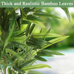 mapleway Artificial Bamboo Plant for Home Decor, 6FT Faux Bamboo Tree with Natural Trunks, Tall Fake Tree with Pot for Balcony Patio Corridor Doorway Staircase