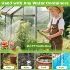 Battery Powered Sprayer Wand - 29" Electric Sprayer with 3 Adjustable Water Hose Nozzle Portable Garden Sprayer with 16ft Hose for Lawn and Garden Plant Watering