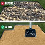 Heavy Duty Steel Tamper 10"x10" with 48 inch Ergonomic Handle and Rubber Foam Grip -Garden Landscaping Hand Rammer Compactor for Earth, Gravel and Dirt Pavement Compaction Paver Tool Trash Tamper