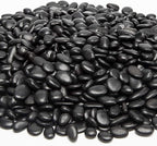 Black Small Pebbles - Decorative Gravel Rock Plant Stones,3/8" Natural Polished Stones Succulent Gravel,Pebbles Gravel for Bamboo Plants,Succulent,Home Decor,Landscaping,Vase Fillers.
